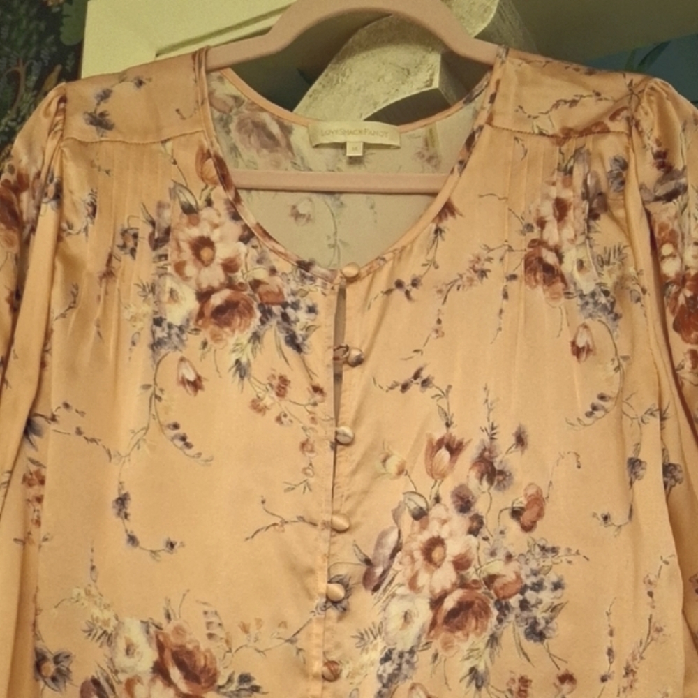 Loveshackfancy Talia Silk Blouse